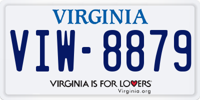 VA license plate VIW8879