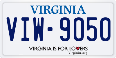 VA license plate VIW9050
