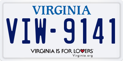 VA license plate VIW9141