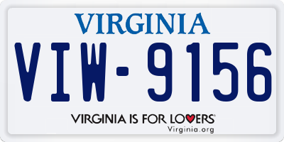 VA license plate VIW9156