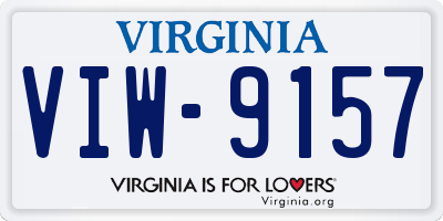 VA license plate VIW9157