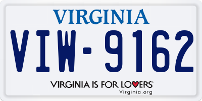 VA license plate VIW9162
