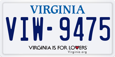 VA license plate VIW9475