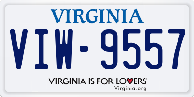 VA license plate VIW9557