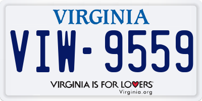 VA license plate VIW9559