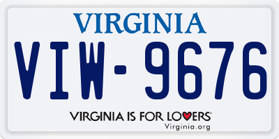 VA license plate VIW9676