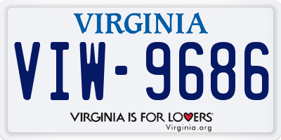 VA license plate VIW9686