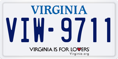 VA license plate VIW9711