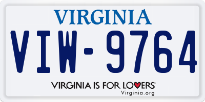 VA license plate VIW9764