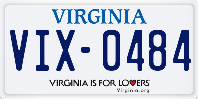 VA license plate VIX0484