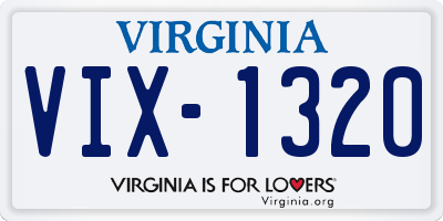VA license plate VIX1320