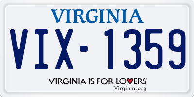 VA license plate VIX1359