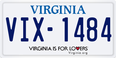 VA license plate VIX1484