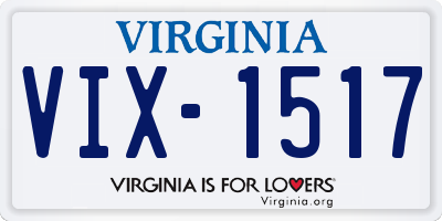 VA license plate VIX1517