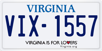 VA license plate VIX1557