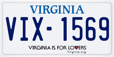 VA license plate VIX1569