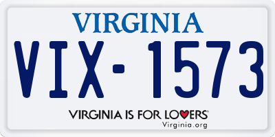 VA license plate VIX1573