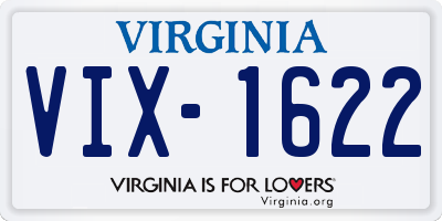 VA license plate VIX1622