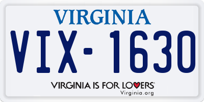 VA license plate VIX1630