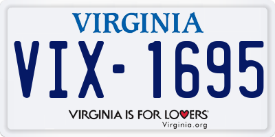 VA license plate VIX1695