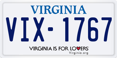 VA license plate VIX1767