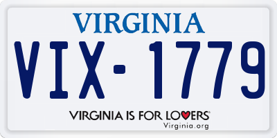 VA license plate VIX1779