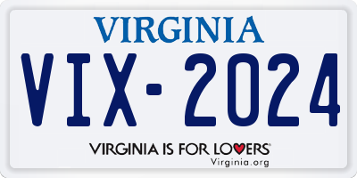 VA license plate VIX2024