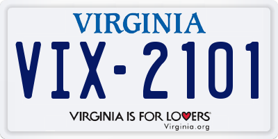 VA license plate VIX2101
