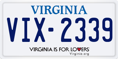 VA license plate VIX2339