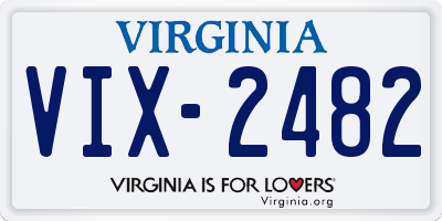 VA license plate VIX2482