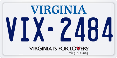 VA license plate VIX2484