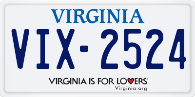 VA license plate VIX2524