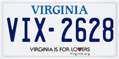 VA license plate VIX2628