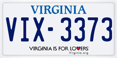 VA license plate VIX3373