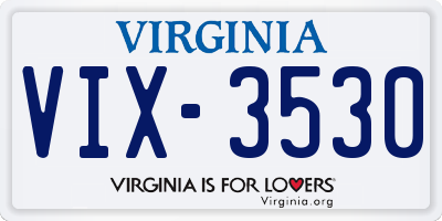 VA license plate VIX3530