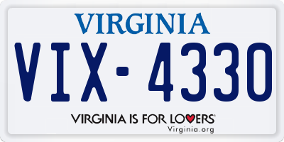 VA license plate VIX4330