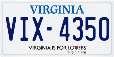 VA license plate VIX4350