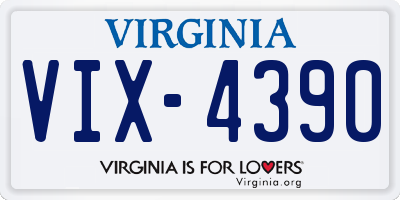 VA license plate VIX4390