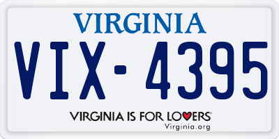 VA license plate VIX4395