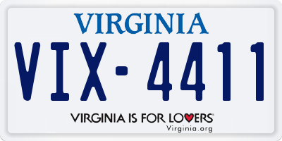 VA license plate VIX4411