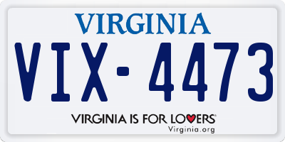 VA license plate VIX4473