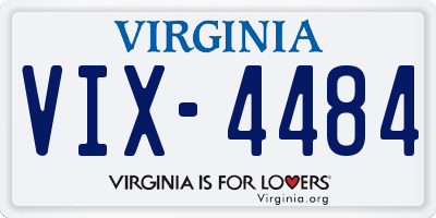VA license plate VIX4484