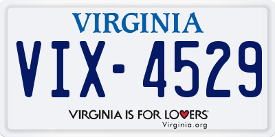 VA license plate VIX4529