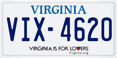 VA license plate VIX4620