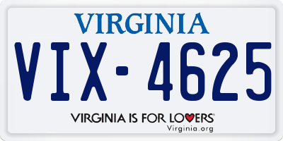 VA license plate VIX4625