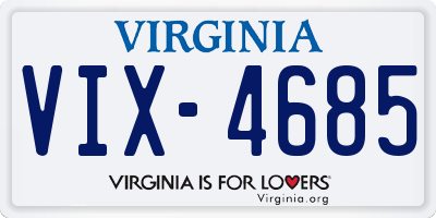 VA license plate VIX4685