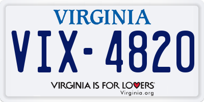 VA license plate VIX4820
