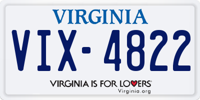 VA license plate VIX4822