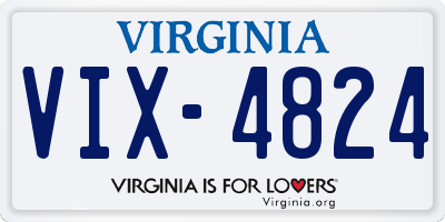 VA license plate VIX4824