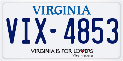 VA license plate VIX4853